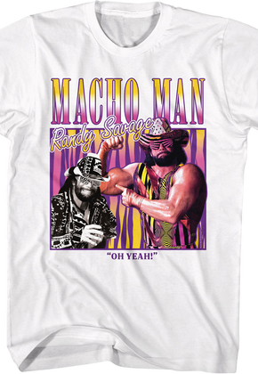 Vintage Oh Yeah Collage Macho Man Randy Savage T-Shirt