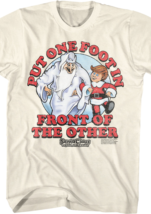 Vintage One Foot Santa Claus Is Comin' To Town Shirt - main product image