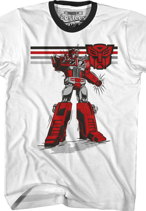 Retro Optimus Prime Transformers Ringer Shirt