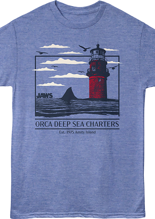 Vintage Orca Deep Sea Charter Amity Island Jaws T-Shirt - main product image