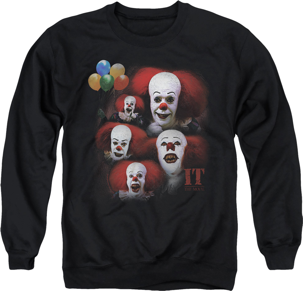 Vintage Pennywise Clown Collage IT Sweatshirt