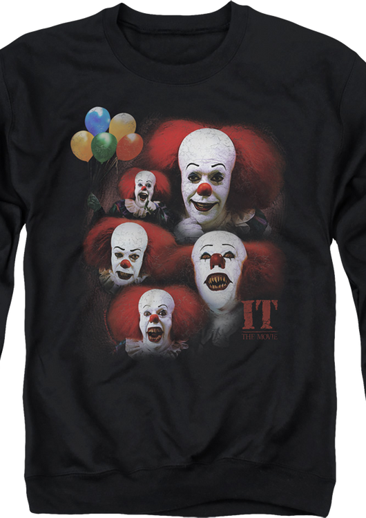 Vintage Pennywise Clown Collage IT Sweatshirt - main product image