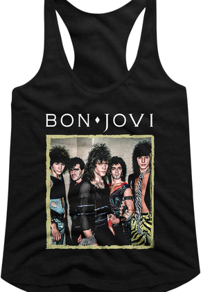 Ladies Vintage Photograph Bon Jovi Racerback Tank Top