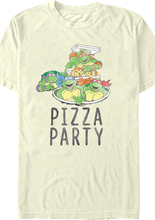 Vintage Pizza Party Teenage Mutant Ninja Turtles T-Shirt - main product image