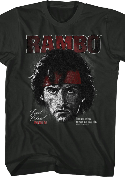Vintage Portrait Rambo T-Shirt - main product image