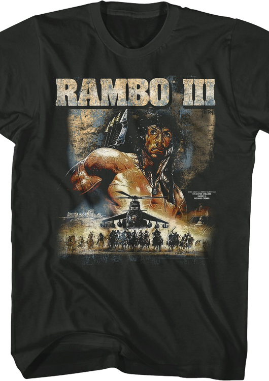 Vintage Poster Rambo III T-Shirt - main product image