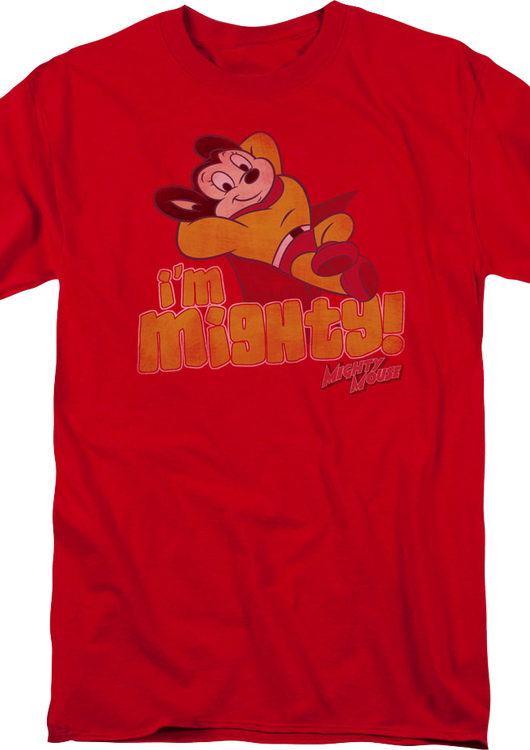 Vintage Red Mighty Mouse T-Shirt - main product image