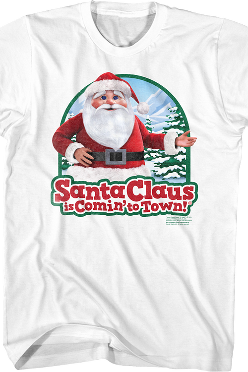 Vintage Santa Claus Is Comin' To Town T-Shirtmain product image