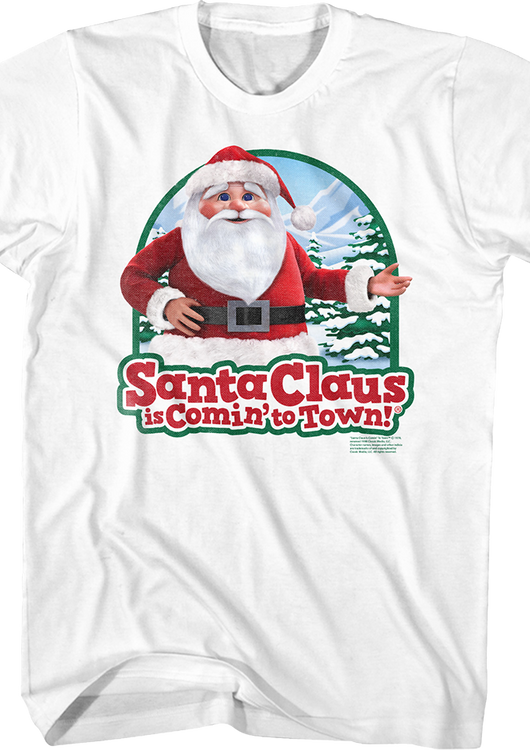 Vintage Santa Claus Is Comin' To Town T-Shirt - main product image