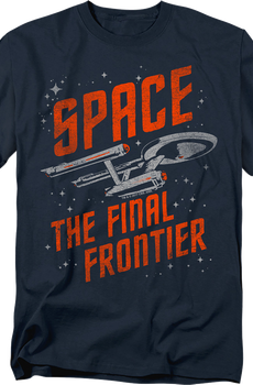 Vintage Space The Final Frontier Star Trek T-Shirt