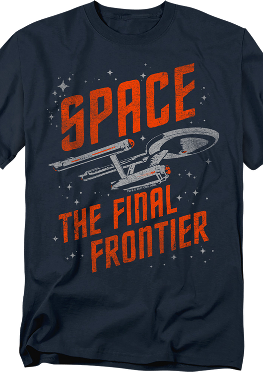 Vintage Space The Final Frontier Star Trek T-Shirt - main product image