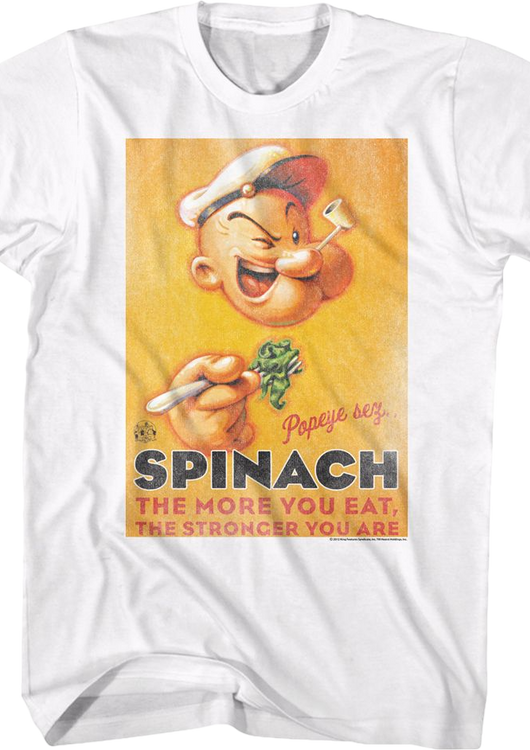 Vintage Spinach Poster Popeye T-Shirt - main product image