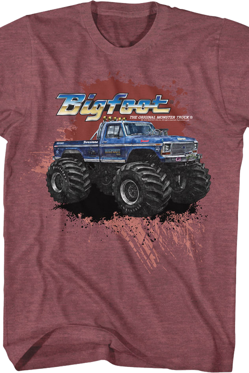 Vintage Splatter Background Bigfoot T-Shirtmain product image