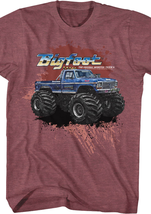 Vintage Splatter Background Bigfoot T-Shirt - main product image