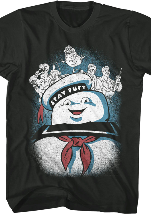 Vintage Stay Puft Collage Real Ghostbusters T-Shirt - main product image