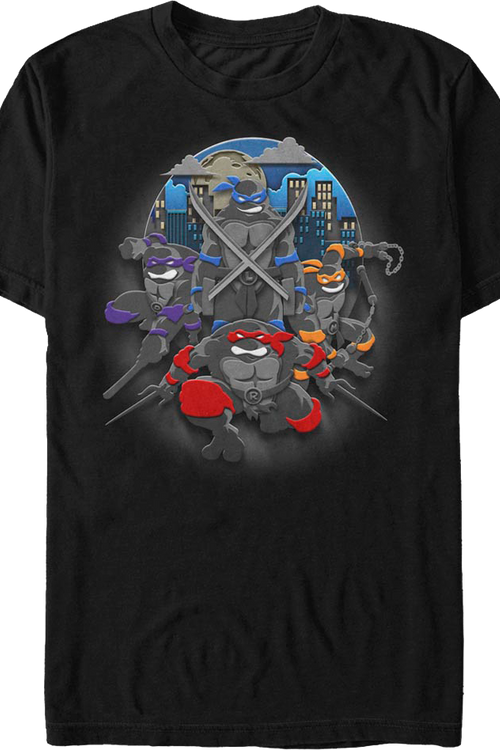 Men's Teenage Mutant Ninja Turtles Hero Circle T-Shirt - Black - Medium