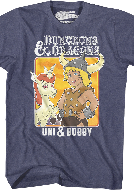 Blue Heather Uni & Bobby Dungeons & Dragons T-Shirt - main product image