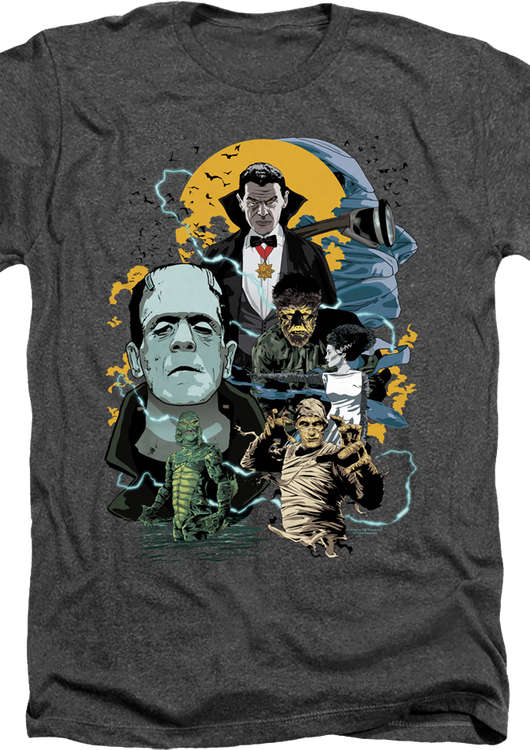 Vintage Universal Monsters Collage T-Shirt - main product image