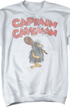 Vintage White Captain Caveman Sweatshirt