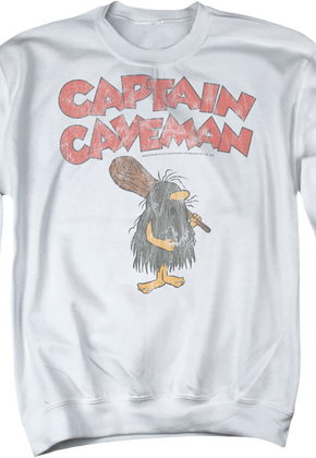 Vintage White Captain Caveman Sweatshirt