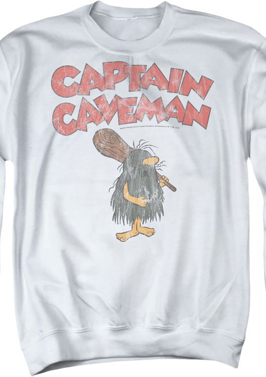 Vintage White Captain Caveman Sweatshirt - main product image