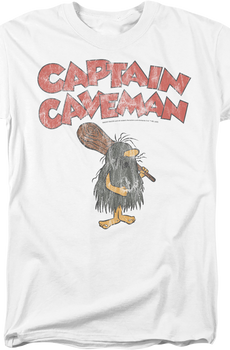 Vintage White Captain Caveman T-Shirt