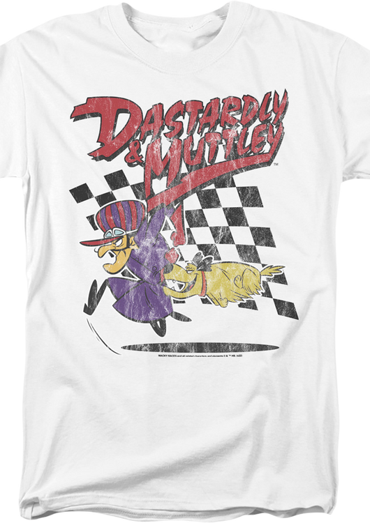 Vintage White Dastardly & Muttley Wacky Races T-Shirt - main product image