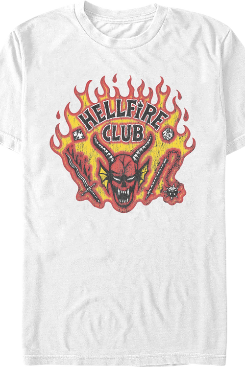 Vintage White Hellfire Club Stranger Things T-Shirtmain product image