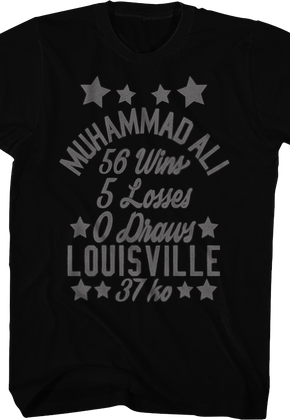 Vintage Wins And Losses Muhammad Ali T-Shirt