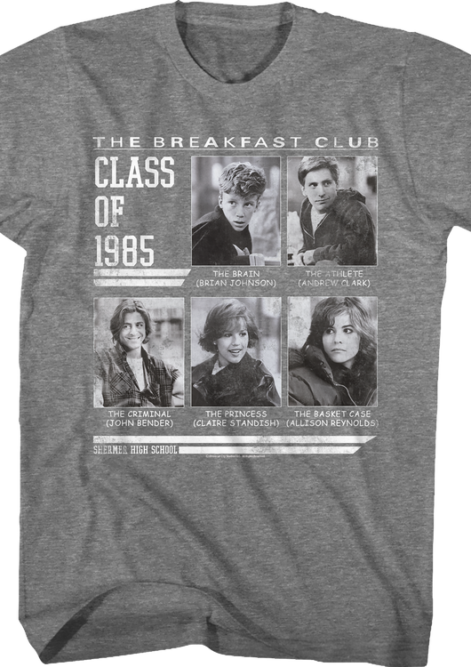 Vintage Yearbook Class of 1985 Breakfast Club T-Shirt - main product image