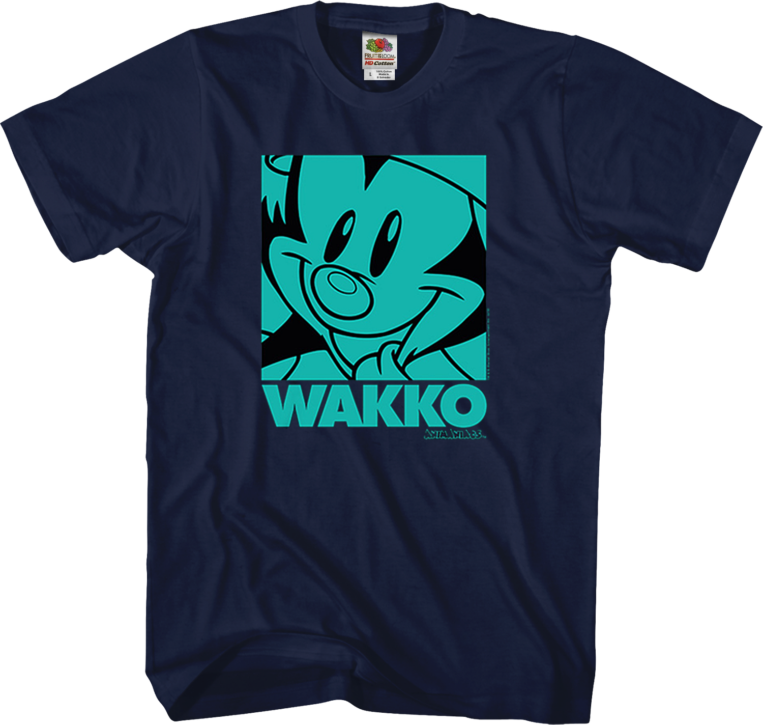 Official Animaniacs Men's T-Shirt - Wakko Classic Pose Design, Slim Fit, 100% Ringspun Cotton (Heather Blends Vary)