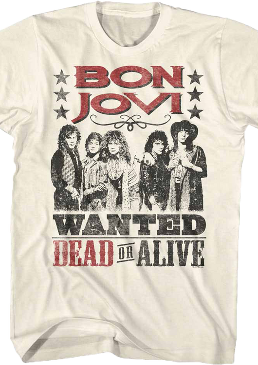 Wanted Dead Or Alive Bon Jovi T-Shirt - main product image