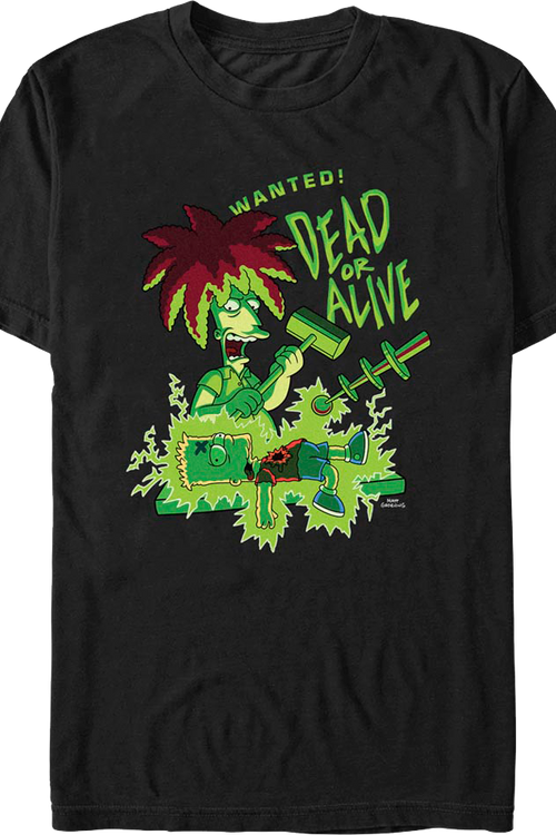 Wanted Dead Or Alive The Simpsons T-Shirtmain product image