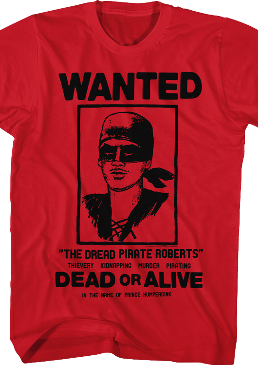 Wanted Poster Princess Bride T-Shirt - main product image