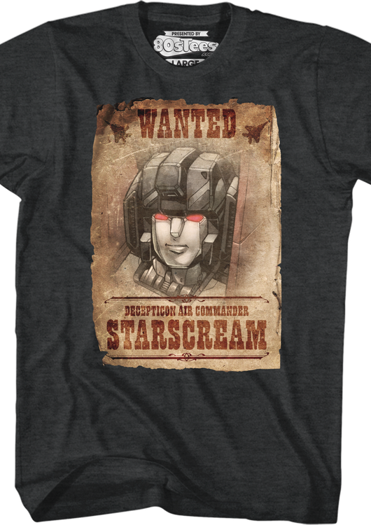 Wanted Poster Starscream Transformers T-Shirt - main product image