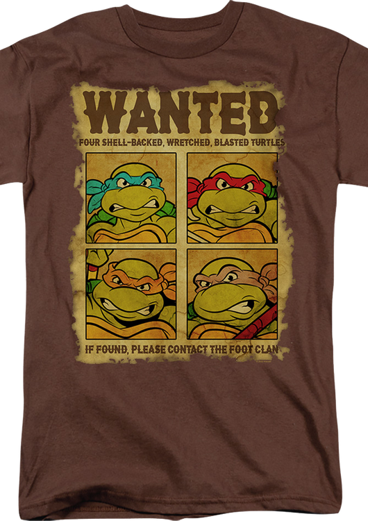 Wanted Poster Teenage Mutant Ninja Turtles T-Shirt - main product image
