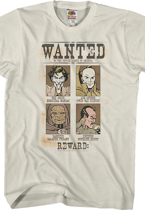 Wanted Villains Justice League T-Shirt