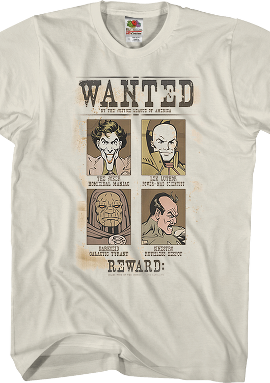 Wanted Villains Justice League T-Shirt - main product image