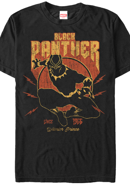 Warrior Prince Black Panther T-Shirt - main product image