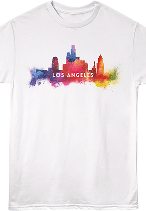 Watercolor Cityscape Los Angeles California T-Shirt