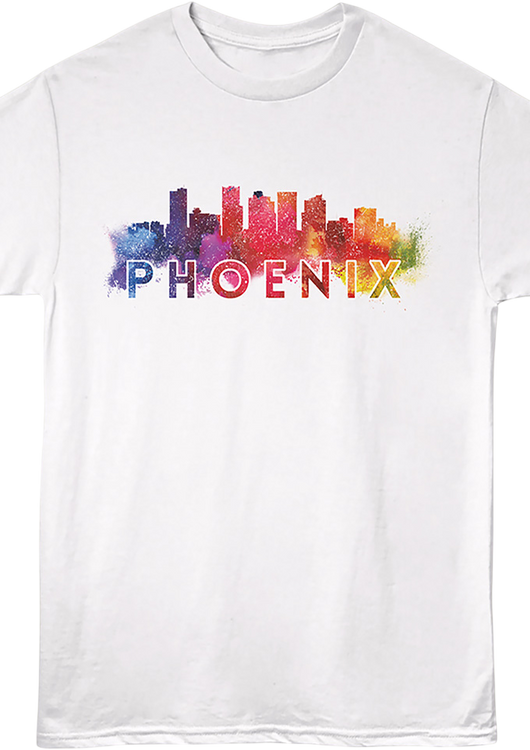 Watercolor Cityscape Phoenix Arizona T-Shirt - main product image