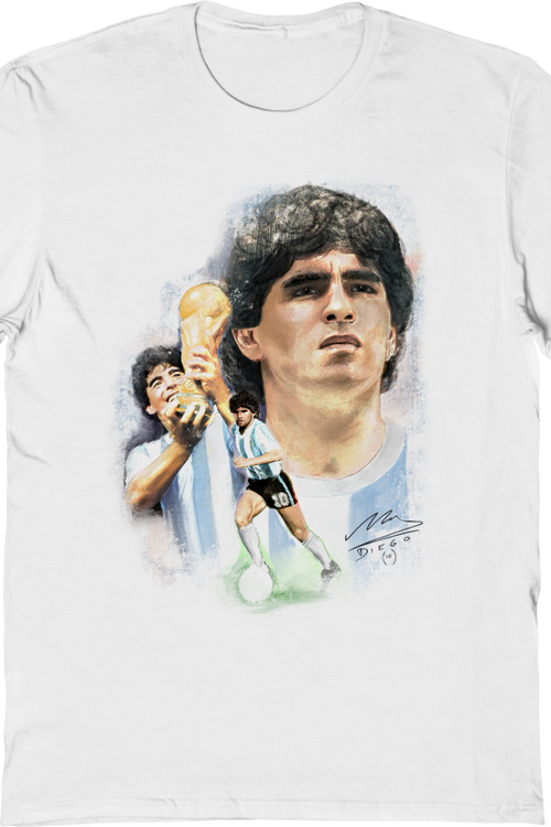 Watercolor Collage Diego Maradona T-Shirtmain product image