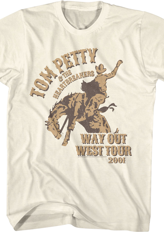 Way Out West Tour 2001 Tom Petty T-Shirt - main product image