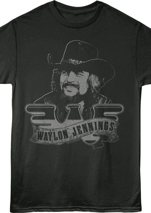 Banner Logo Waylon Jennings T-Shirt - main product image