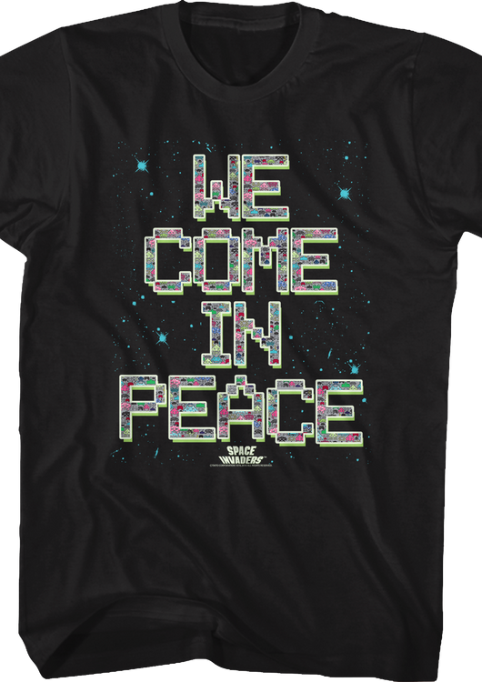 We Come In Peace Space Invaders T-Shirt - main product image