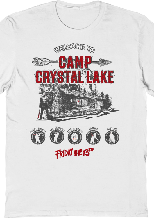 Vintage Welcome To Camp Crystal Lake Friday The 13th T-Shirt - main product image