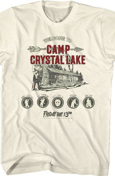 Welcome to Camp Crystal Lake Friday the 13th T-Shirt