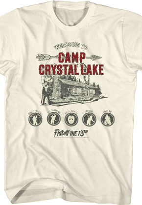 Welcome to Camp Crystal Lake Friday the 13th T-Shirt