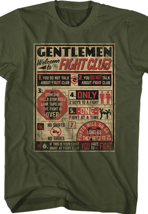 Welcome to Fight Club T-Shirt