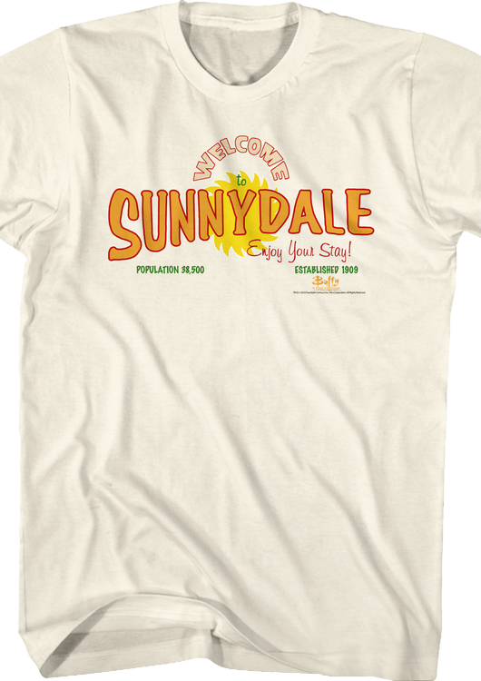Welcome To Sunnydale Buffy The Vampire Slayer T-Shirt - main product image